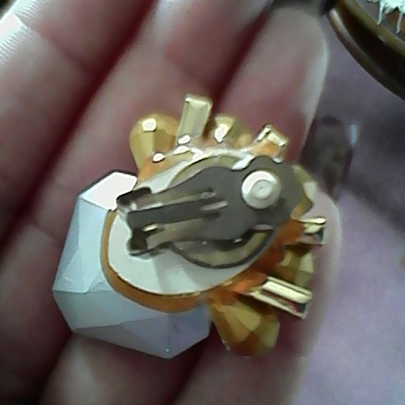 Crystals and Gold Clip ons-Shine Bright - Picture 3 of 8